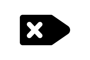 Fototapeta premium close web icon black cross x symbol app sign art
