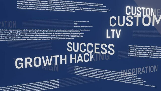 Business Related Words Background Loop