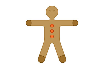 gingerbread colored xmas icon christmas web symbol app sign artwork