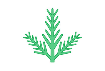 Fototapeta na wymiar pine branch colored xmas icon christmas web symbol app sign artwork