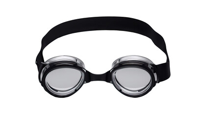 Black swimming goggles isolated png file - obrazy, fototapety, plakaty