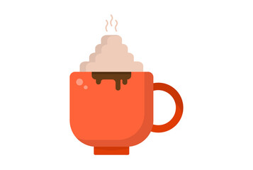 warm drink christmas illustration colored icon art xmas symbol app & web sign artwork