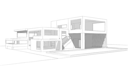 sketch of house