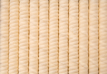 Wafer rolls as a background copy space.