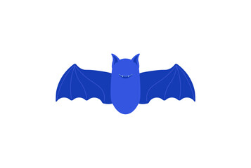 Bat colored icon Halloween symbol app and web sign art