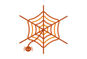 spider web illustration Halloween app icon web symbol artwork sign - obrazy, fototapety, plakaty