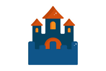 castle illustration Halloween app icon web symbol artwork sign
