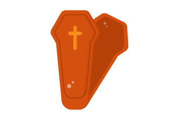 coffin illustration Halloween app icon web symbol artwork sign