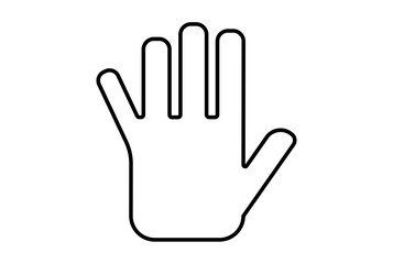 greeting hand icon gesture line symbol web app sign