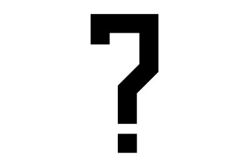 question mark flat icon black minimalistic symbol art app web sign - obrazy, fototapety, plakaty
