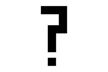 question mark flat icon black minimalistic symbol art app web sign - obrazy, fototapety, plakaty