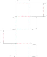 Box Packaging Die Cut Template cake