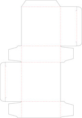 Box Packaging Die Cut Template cake