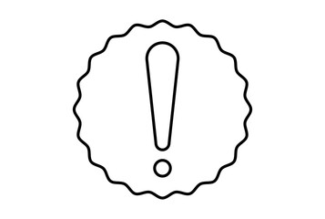exclamation mark outline icon black error symbol warning sign art