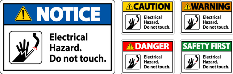 Warning Sign Electrical Hazard. Do Not Touch