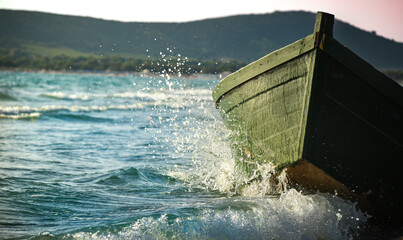 La barca in movimento