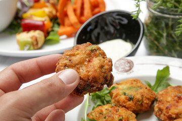 Traditional fish cakes served in the restaurant	