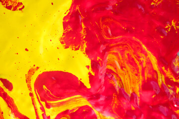 red and yellow watercolor