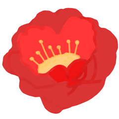 Red flower heart
