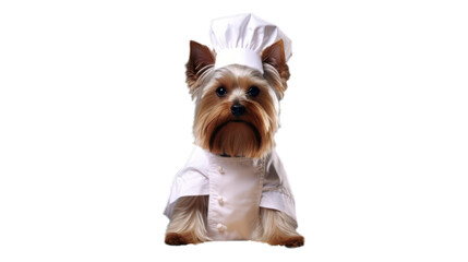 Yorkshire Terrier Dog as Chef - Transparent Background