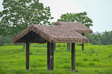 Fototapeta na wymiar hut in the forest