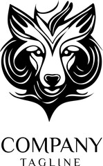 modern fox head logo