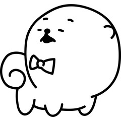 Pomeranian Dog Coloring Page