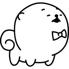 Pomeranian Dog Coloring Page