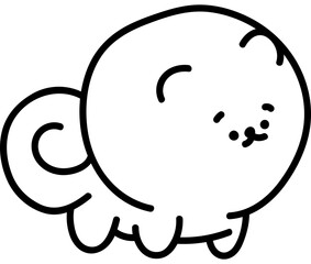 Pomeranian Dog Coloring Page