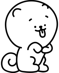 Pomeranian Dog Coloring Page