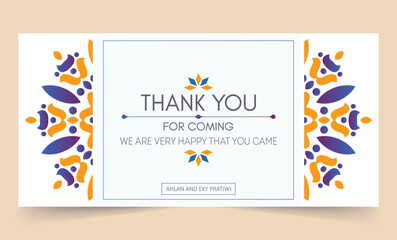 classic thank you wedding card