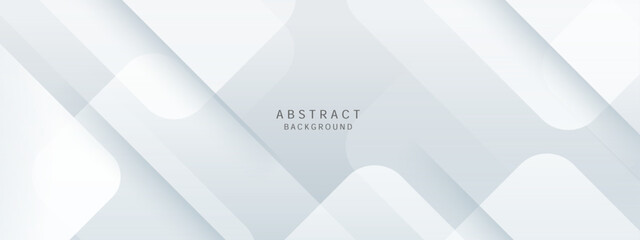 Fototapeta premium Abstract white square shape with futuristic concept background