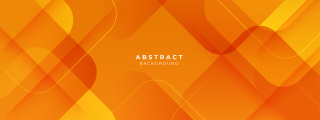 Abstract orange square shape with futuristic concept background