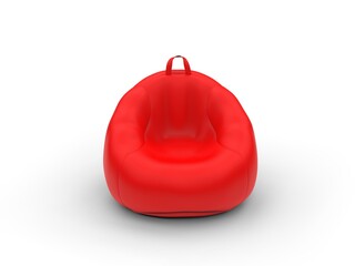 Blank bean bag for branding and mock up. 3d illustration.