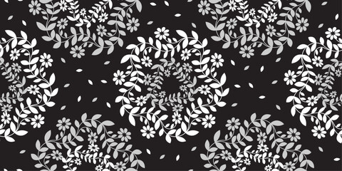 hawaii seamless repeating ivy liana pattern, vintage design illustration artwork for summer fashion, clothes, card background, gift wrapping paper, banner website