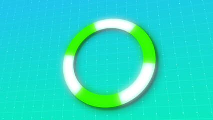 SIMPLE AND CLEN LOADING ANIMATION WITH DIGITAL DOTS GRID MOVING IN BG. MODERN FUTURISTIC HITECH LOADING BG. HUD ELEMENT DATA PROCESSING LOADING ANIMATION BLUE GREEN.ILLUSTRATION.