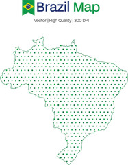 Brazil map on white background , Brazil Vector Design Template , Flag of Brazil, Flat simple Brazil map ,  Independence day design for Brazilian celebration , Map of Distrito Federal do Brasil