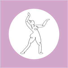 one line illustration of people