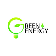 logo icon green energy design vector