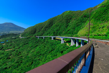 Fototapeta na wymiar 逢坂橋と大坂トンネル展望台からの景色