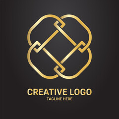 creative logo, golden color luxury style