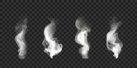 Realistic wavy smoke effect. Vector illustration.