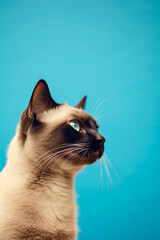 Cute Siamese cat posing