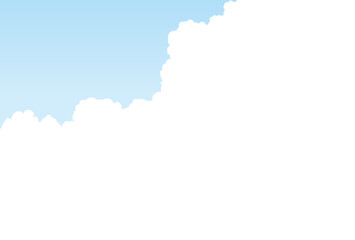 雲から覗く夏の青空のイラスト