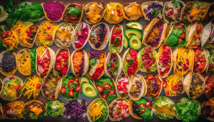 Fototapeta na wymiar Levitating guacamole triumphs as gourmet vegetarian appetizer generated by AI