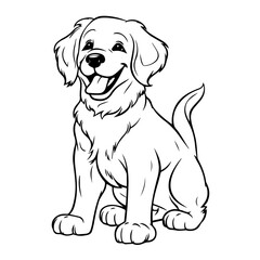 Dog, illustration, Vector, Pet, Golden Retriever 
