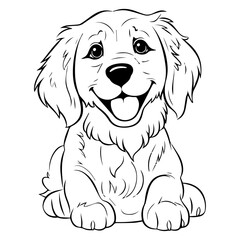Dog, illustration, Vector, Pet, Golden Retriever 