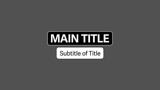 Modern Header & Subhead Title Overlay
