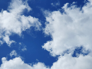 Blue sky background with clouds , beatiful white cloud and beatiful weather