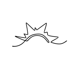 sun continuous line art